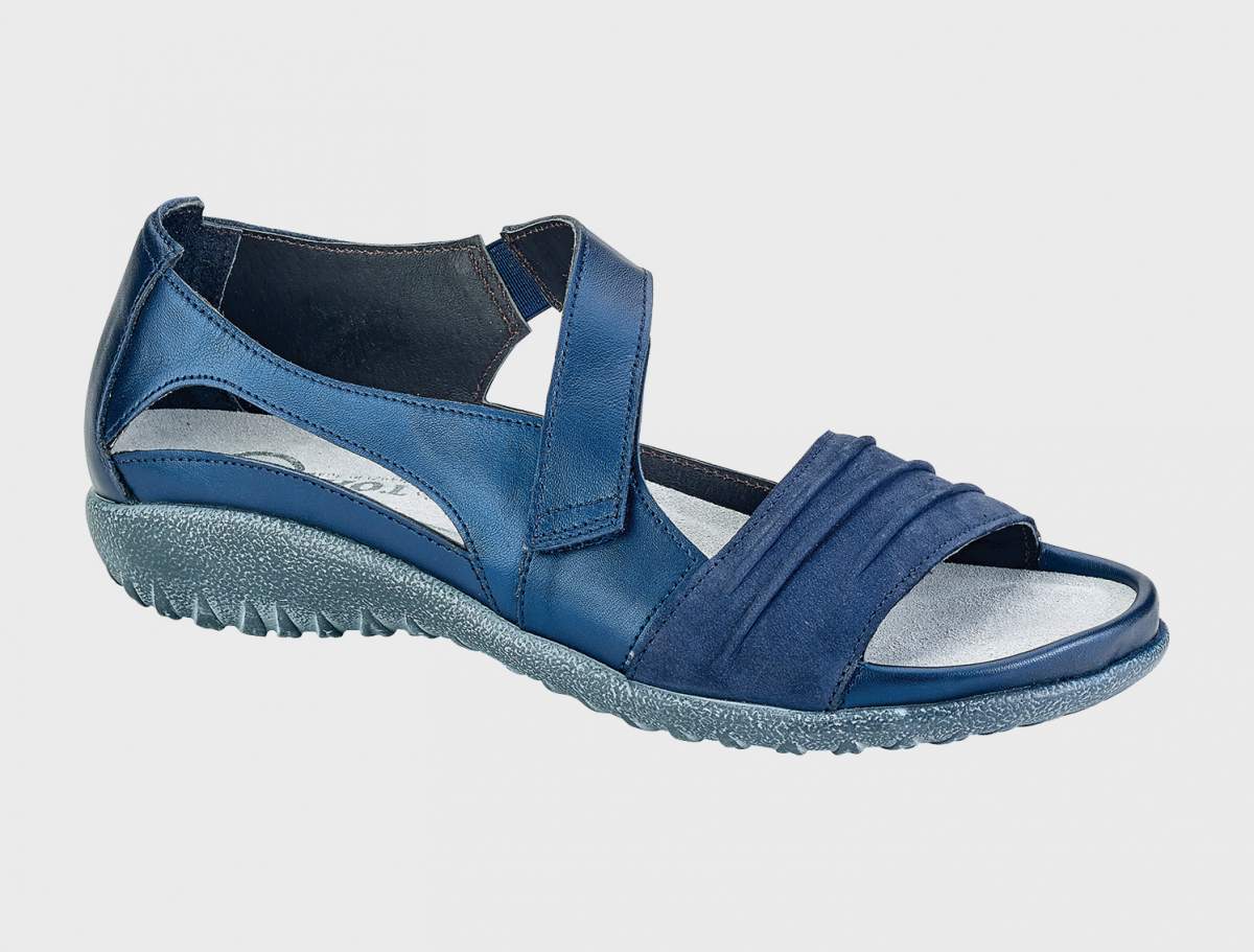 Naot Women’s Papaki Navy Velvet Nubuck Polar Sea Leather