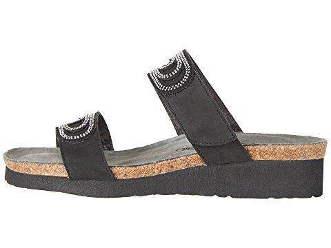 Naot Women's Ainsley Black Velvet Nubuck Silver Rivets Sandal - Image 3