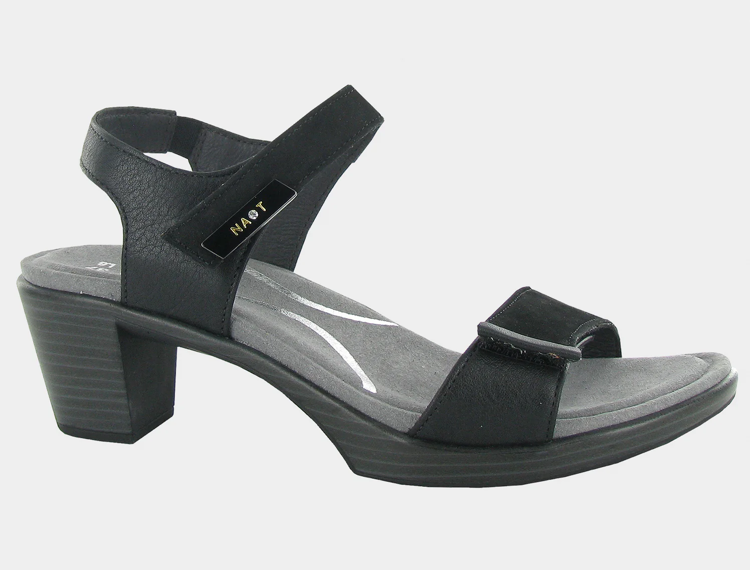 Naot Women's Intact Black Velvet Soft Black Oily Coal