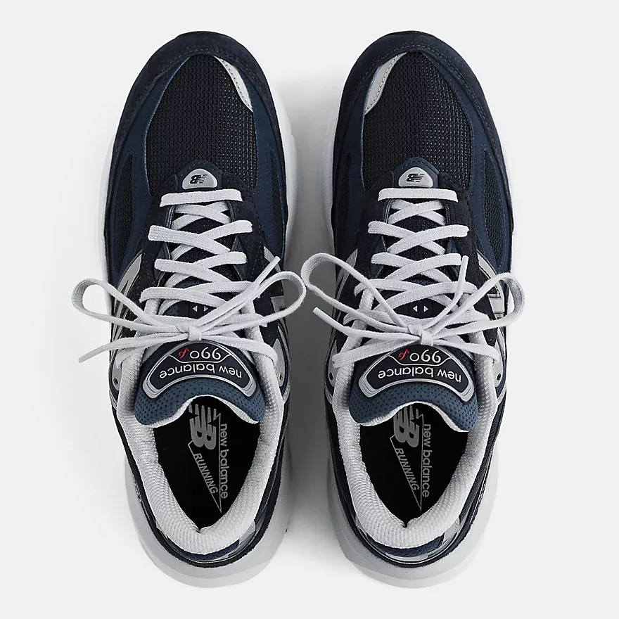 New Balance Men’s M990NV6 Navy with White - Image 4