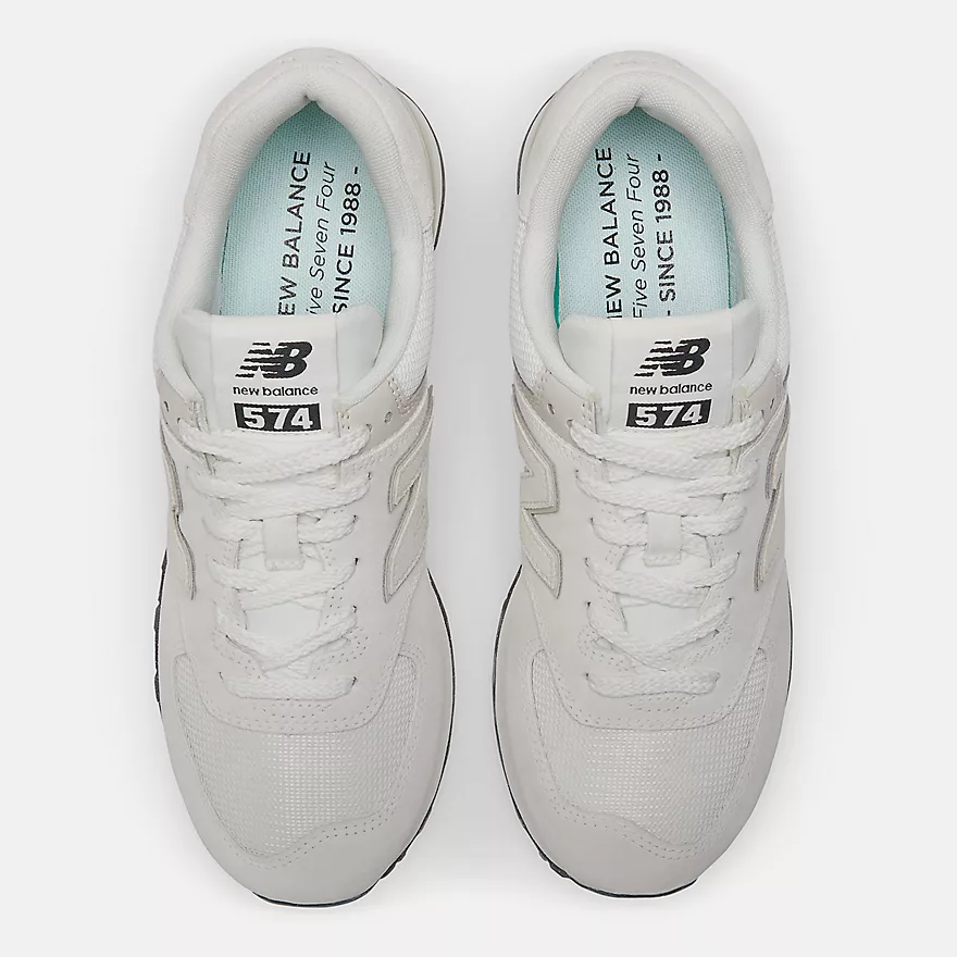 New Balance Unisex U574OF2 White Grey - Image 4