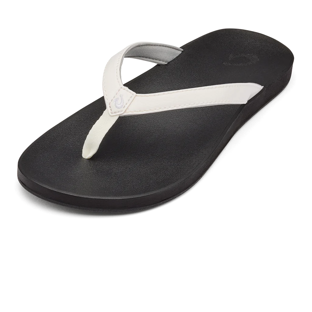 Olukai Women’s Puawe White Black - Image 3
