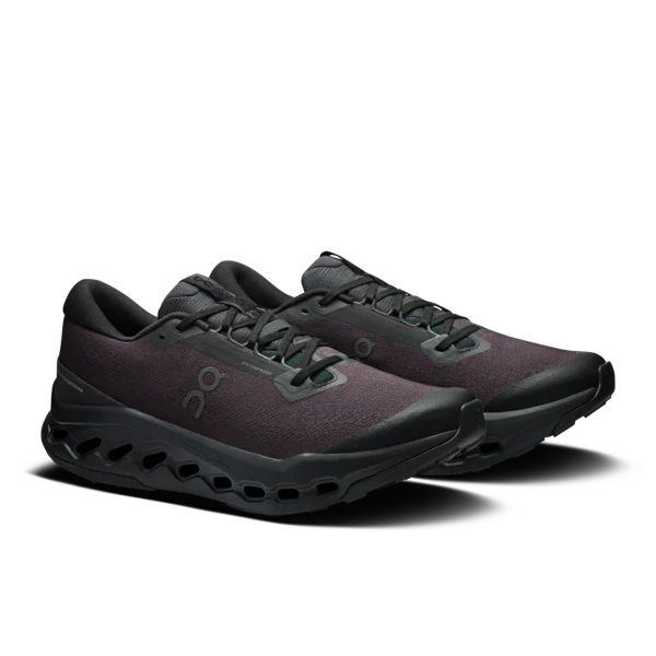 On Men's Cloudsurfer Trail 2 Waterproof Black Black - Image 2
