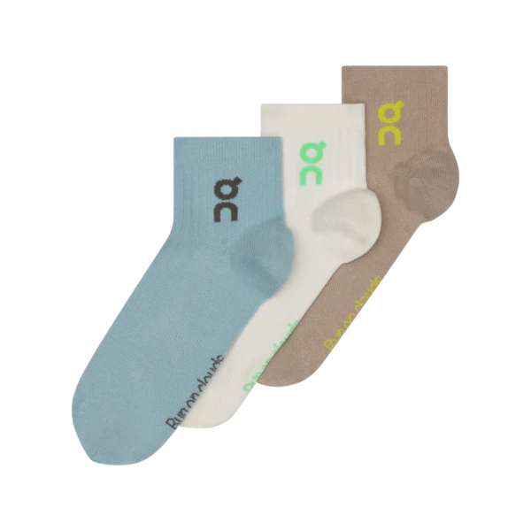 On Unisex Logo Sock High 3P Desert Wash