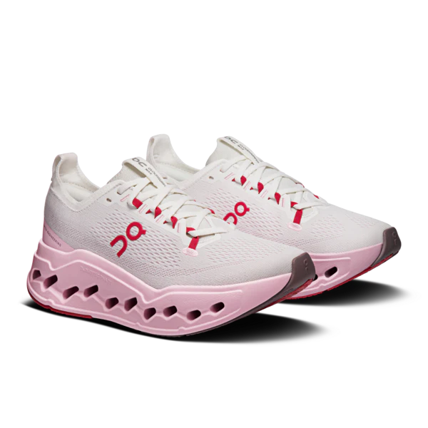 On Women's Cloudsurfer Max Ivory Peony - Image 2