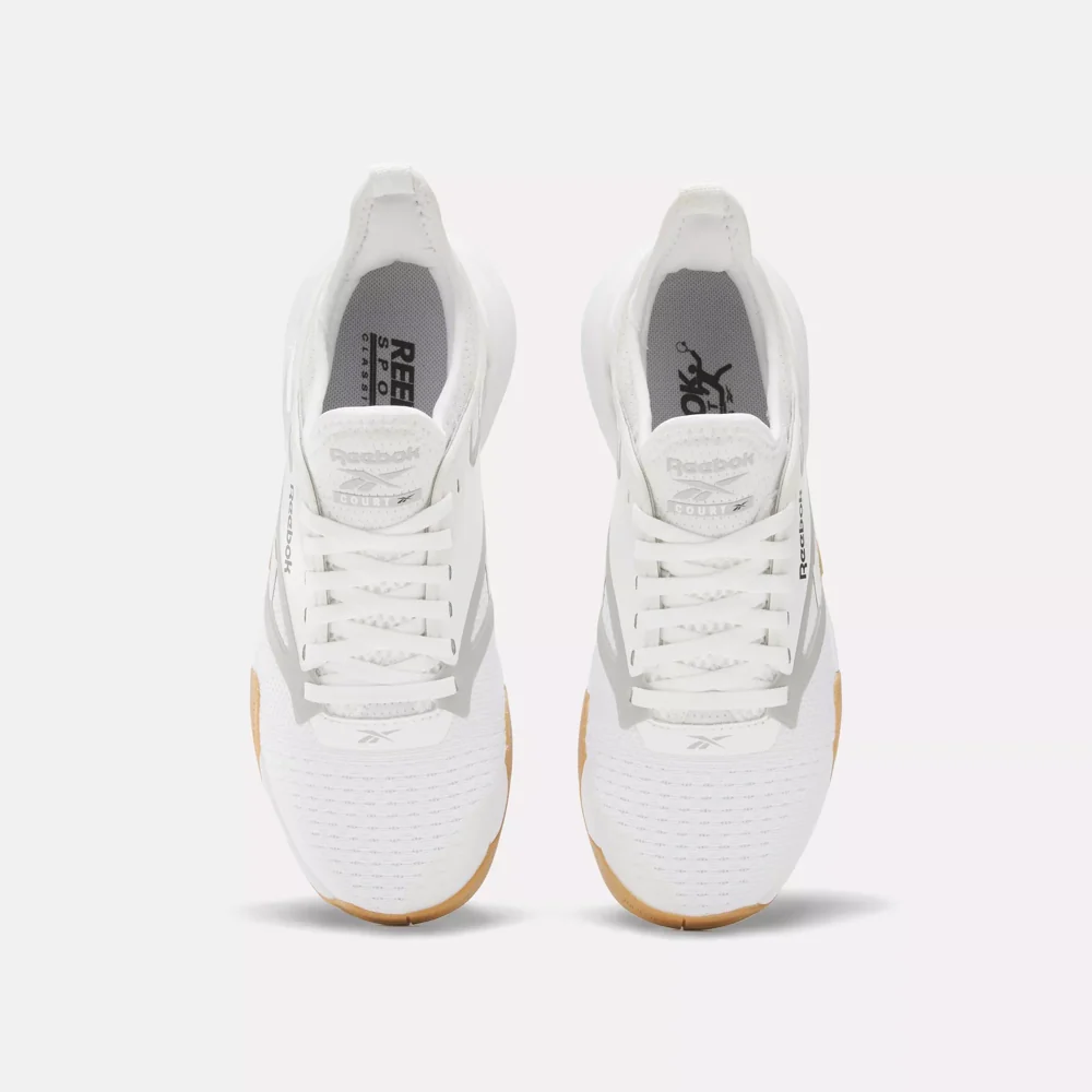 Reebok Women’s Nano Court White Black Grey - Image 4