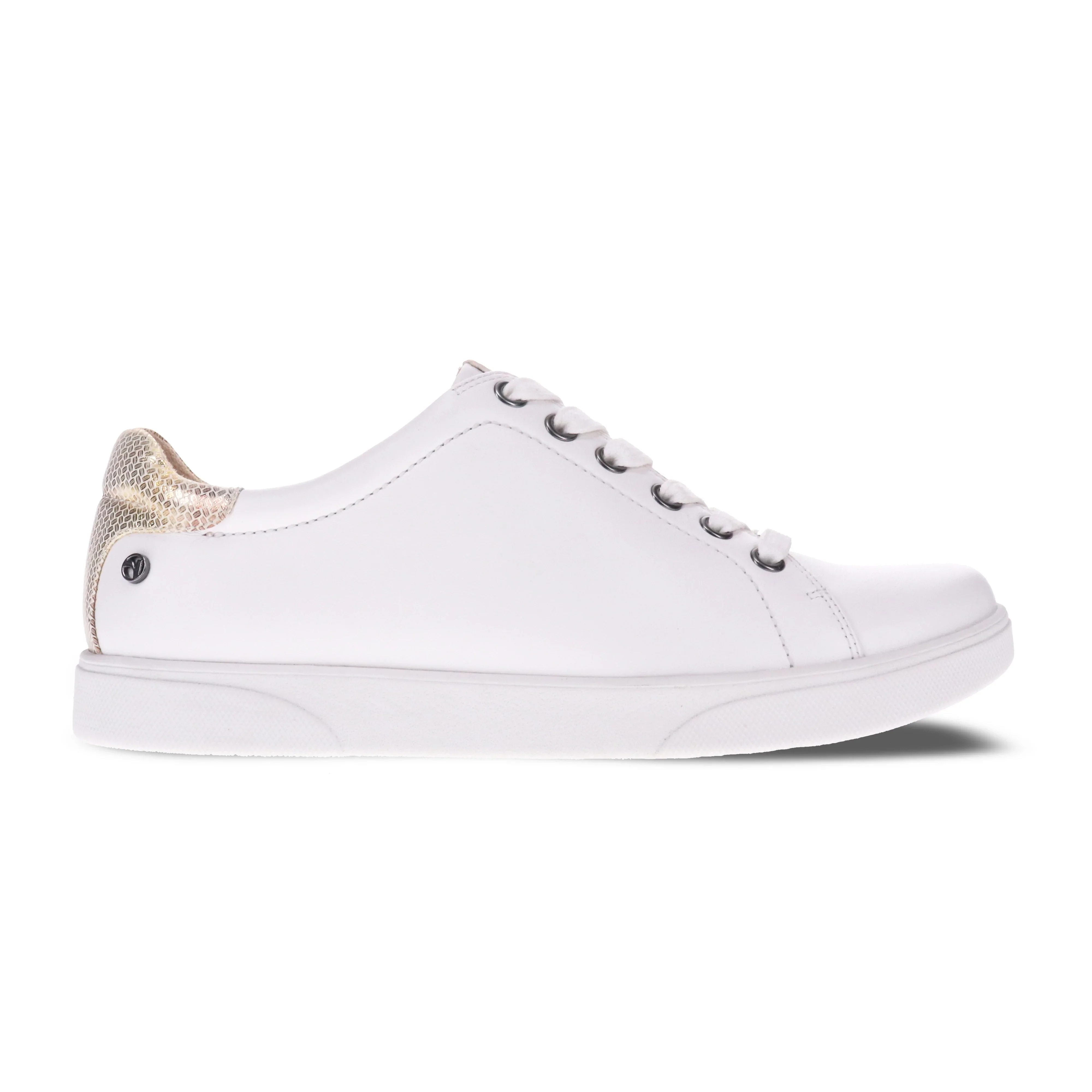 Revere Women’s Limoges Lace Up Sneaker Coconut Metallic Interest - Image 2