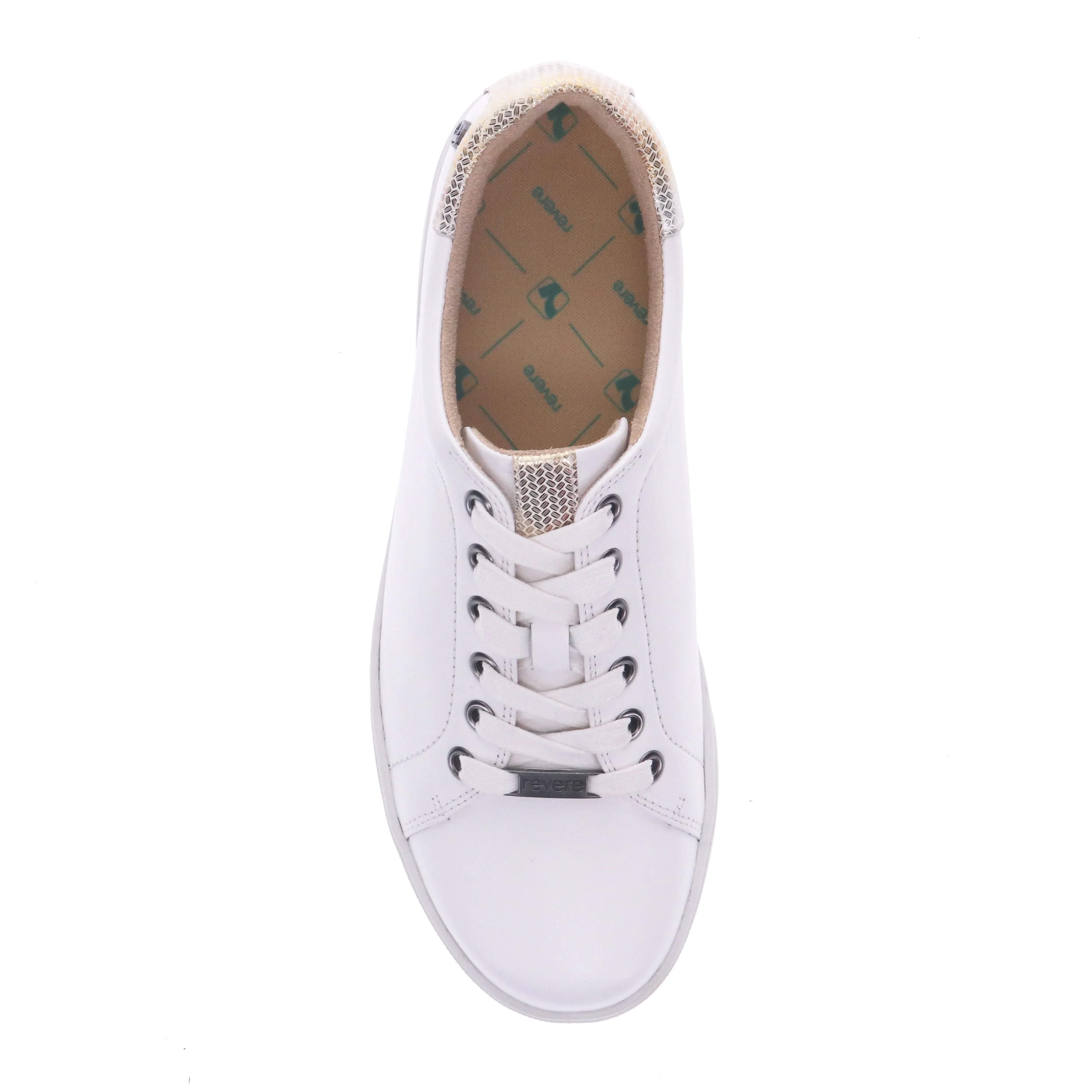 Revere Women’s Limoges Lace Up Sneaker Coconut Metallic Interest - Image 5