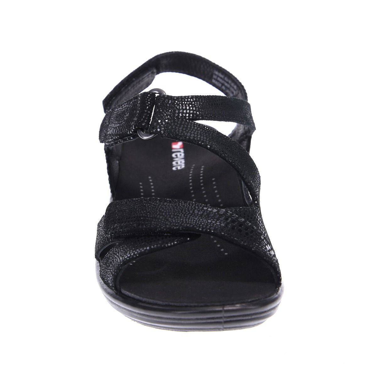 Revere Women's Zanzibar Black Lizard Sandal - Image 4
