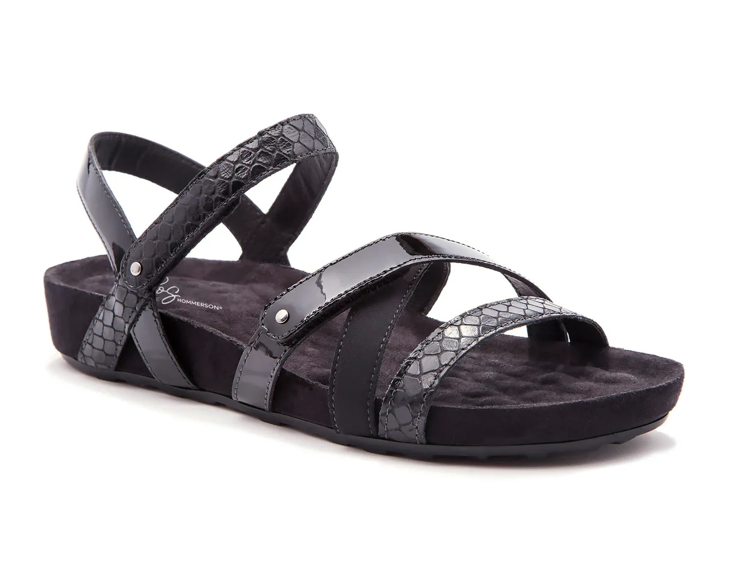 Ros Hommerson Women's Pool Black Textured Multi Leather
