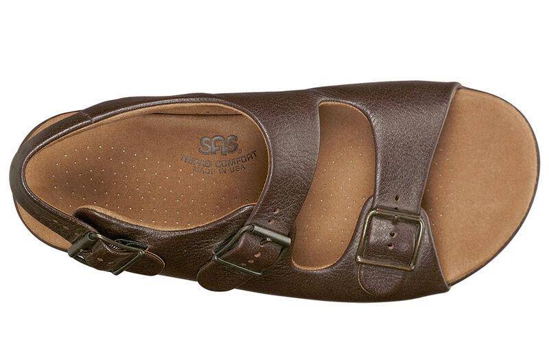 SAS Men's Bravo Heel Strap Sandal Brown - Image 3