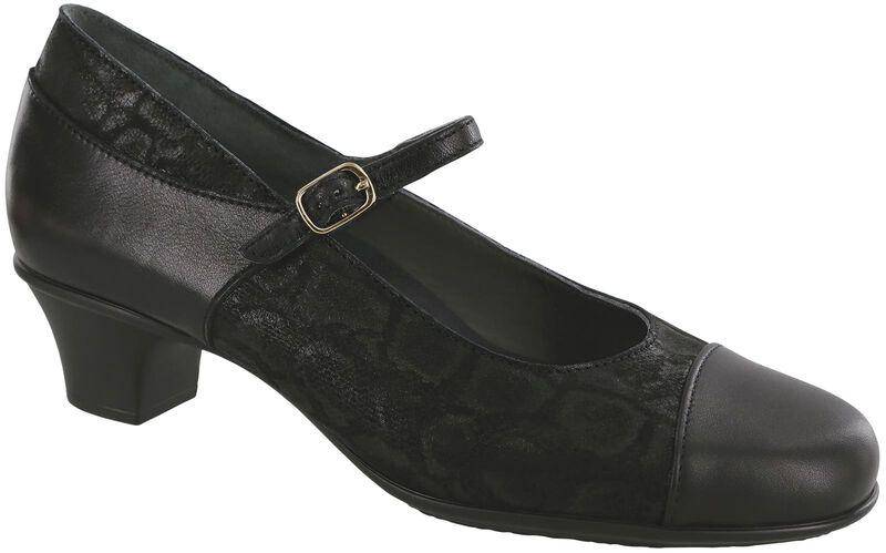 SAS Women's Isabel Black Snake Pump