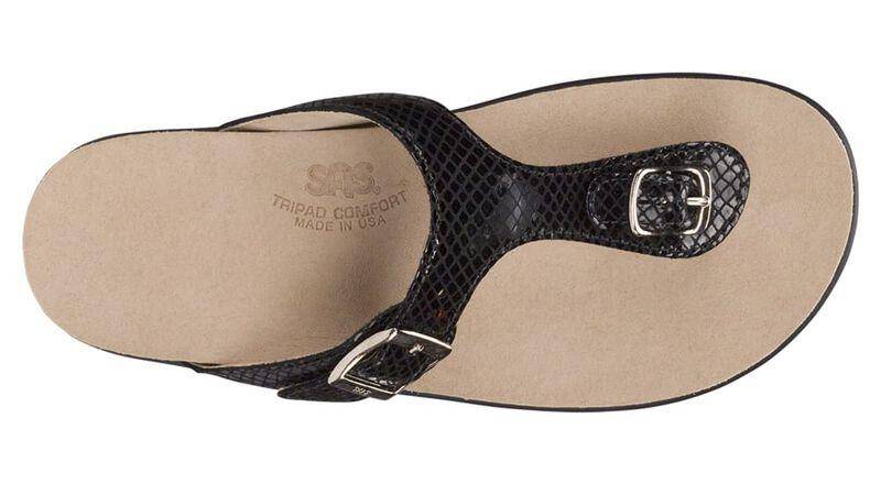 SAS Women's Sanibel Black Snake Sandal - Image 3