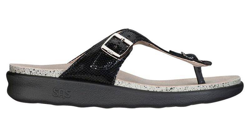 SAS Women's Sanibel Black Snake Sandal - Image 4