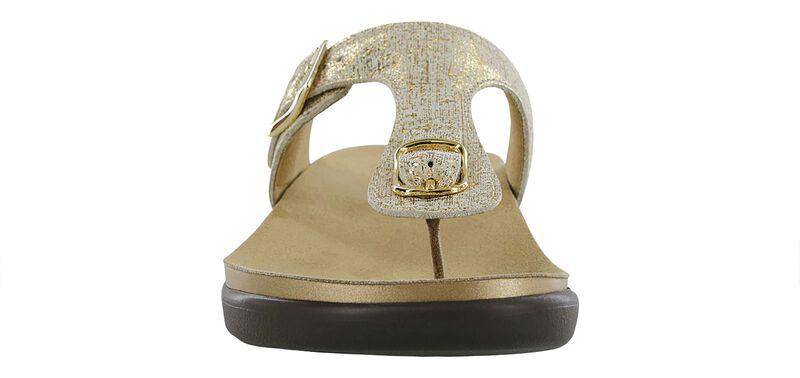 SAS Women's Sanibel Shiny Gold Sandal - Image 5