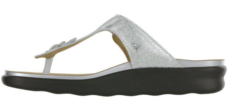 SAS Women's Sanibel Shiny Silver Sandal - Image 2