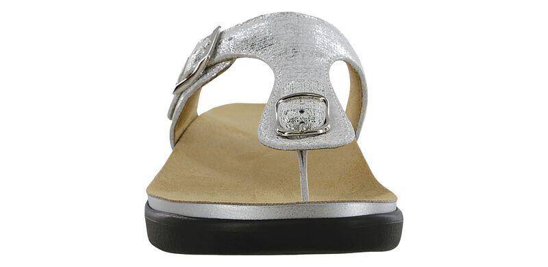 SAS Women's Sanibel Shiny Silver Sandal - Image 4