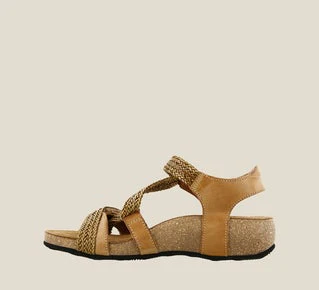 Taos Trulie Wedge Sandal Camel - Image 4