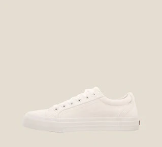 Taos Women's Plim Soul White Canvas Sneaker - Image 5