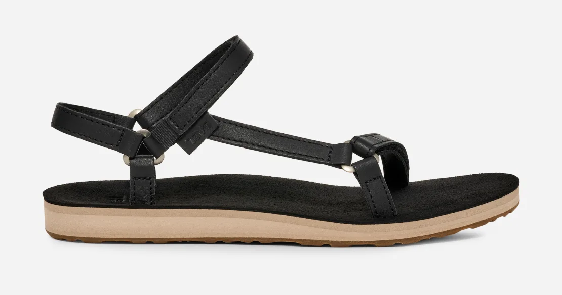 Teva Women's Original Universal Slim Leather Black Tan