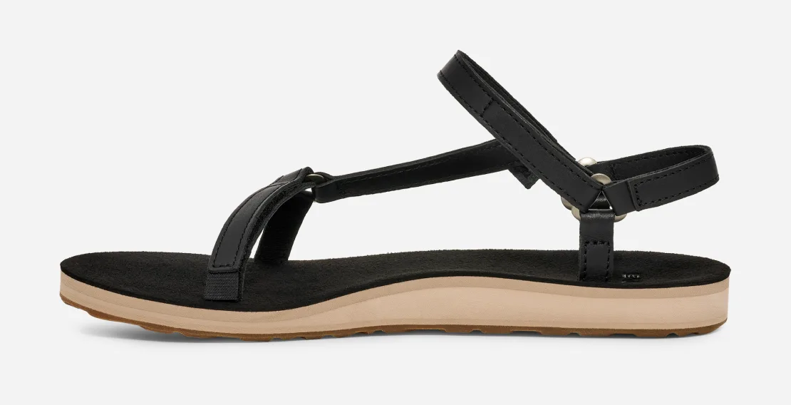 Teva Women's Original Universal Slim Leather Black Tan - Image 3