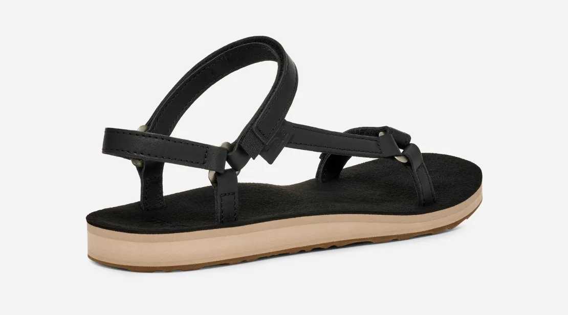 Teva Women's Original Universal Slim Leather Black Tan - Image 4