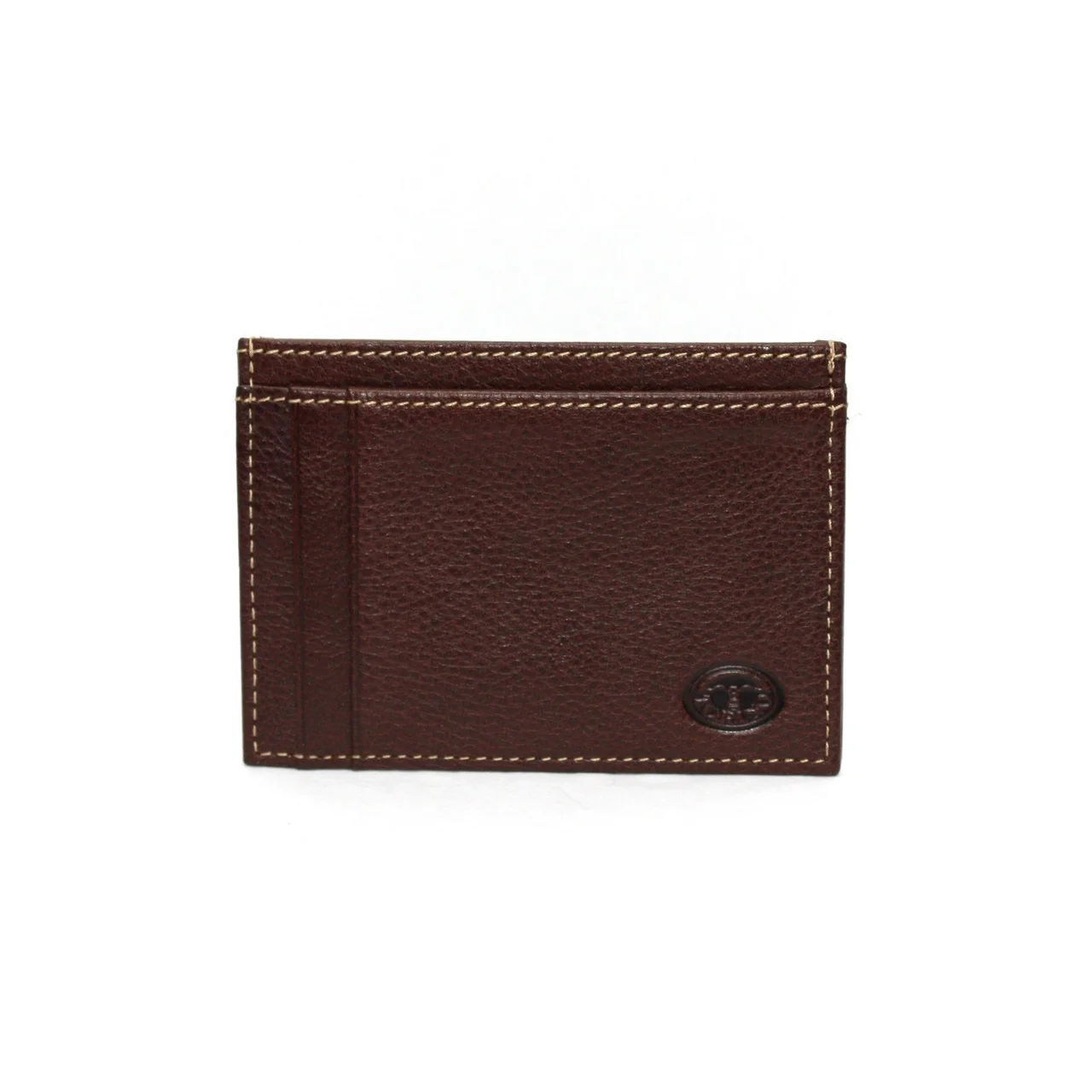 Torino Tumbled Glove Leather ID Card Case Brown