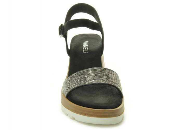 Vaneli Women's Cedra Black Suede w/ Gunmetal Chain - Image 6