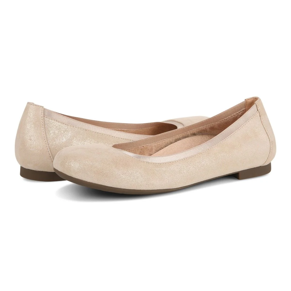 Vionic Anita Flat Gold Suede - Image 2