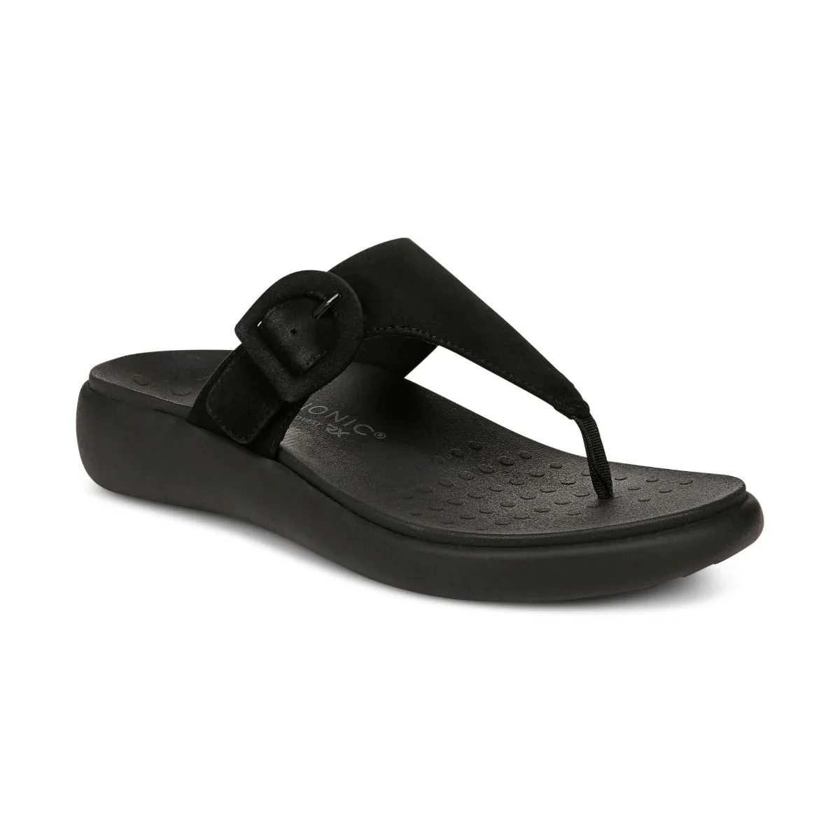Vionic Women’s Activate Recovery Sandal Black Suede