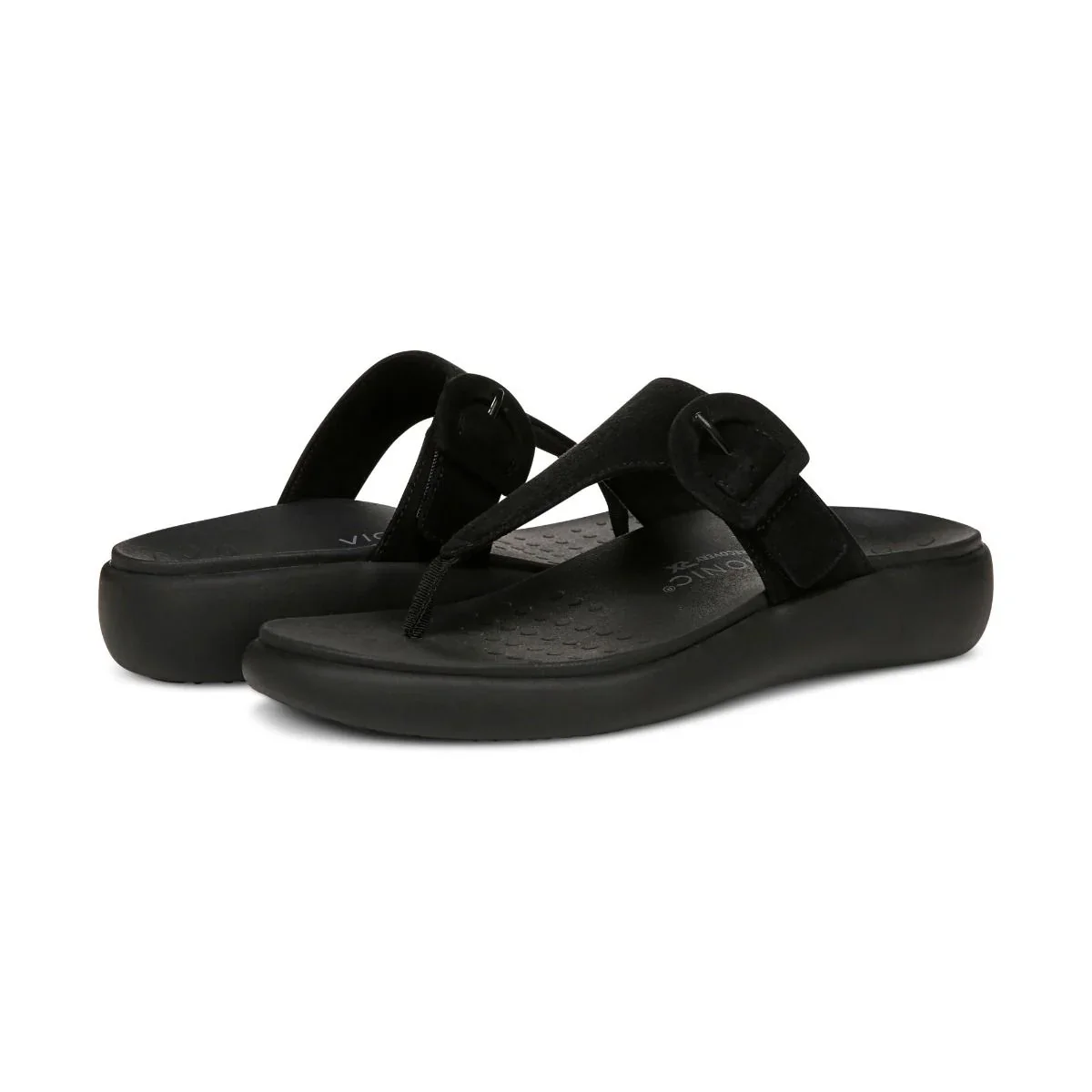 Vionic Women’s Activate Recovery Sandal Black Suede - Image 6