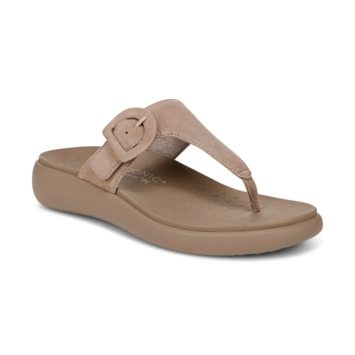Vionic Women’s Activate Recovery Sandal Taupe Suede