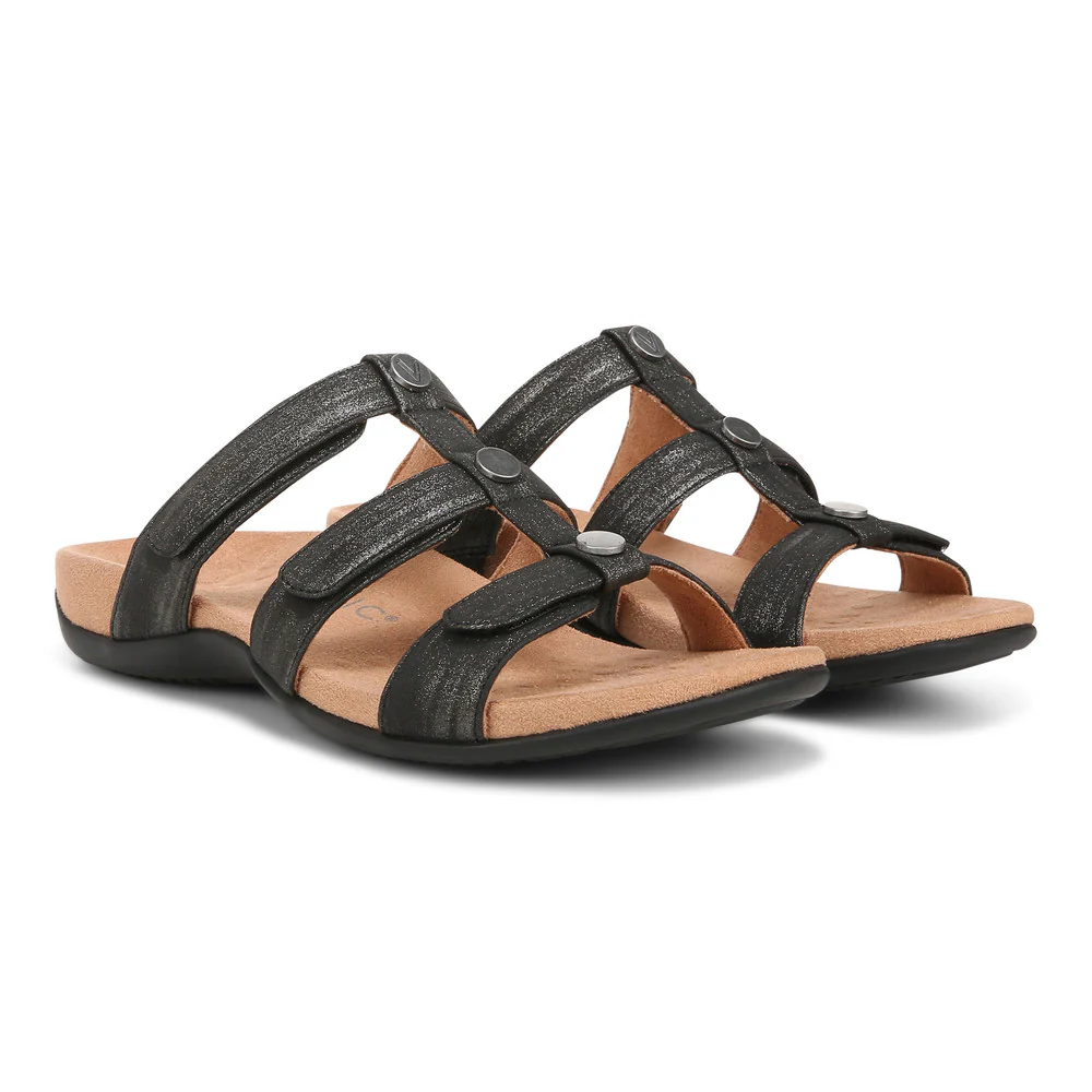 Vionic Women’s Amber Slide Sandal Black Synthetic - Image 2