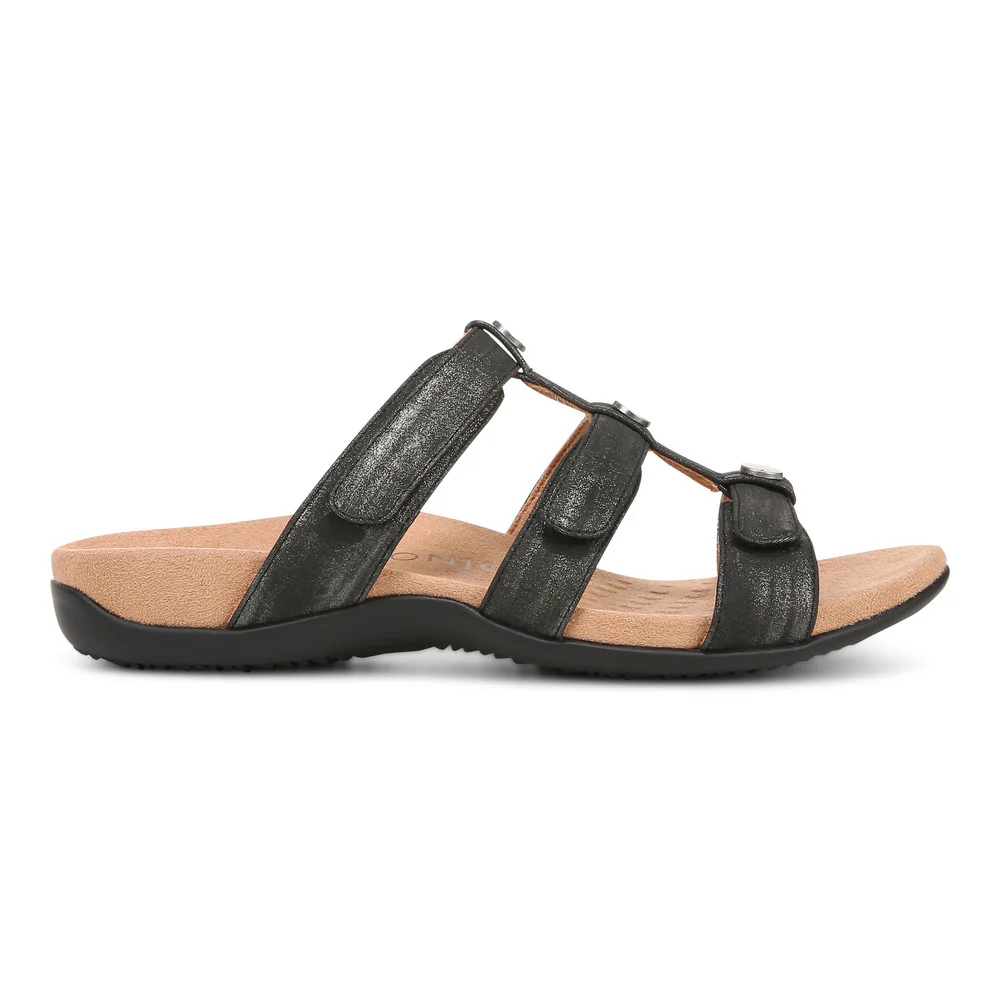 Vionic Women’s Amber Slide Sandal Black Synthetic - Image 3