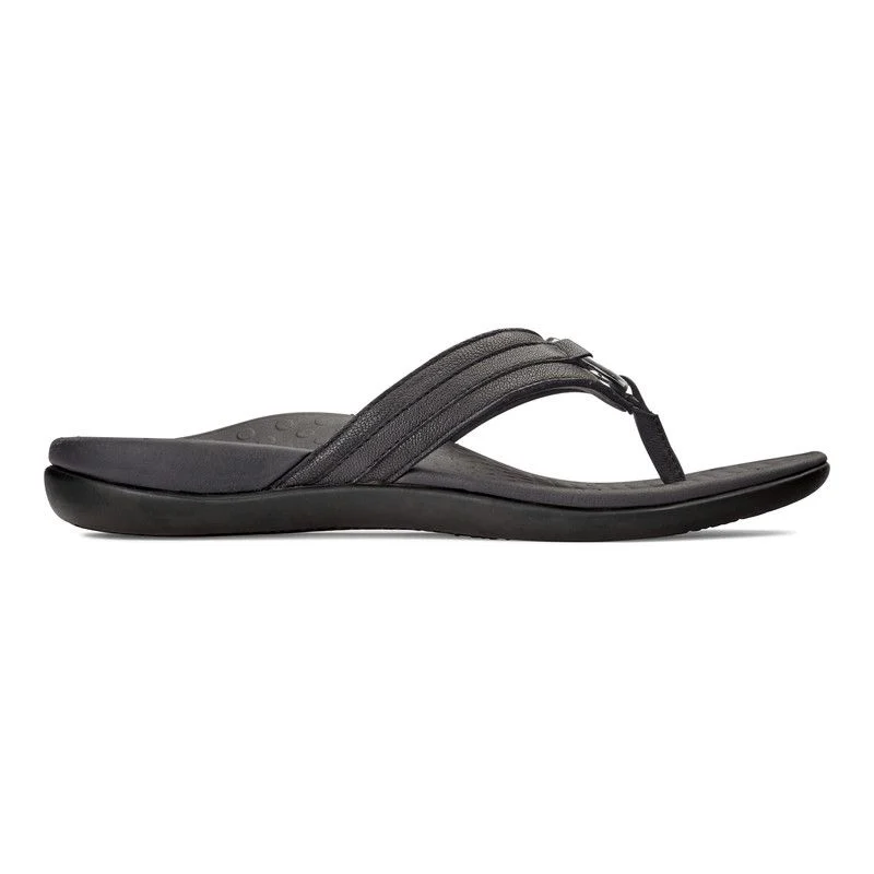 Vionic Women’s Tide Aloe Black Leather Sandal - Image 3