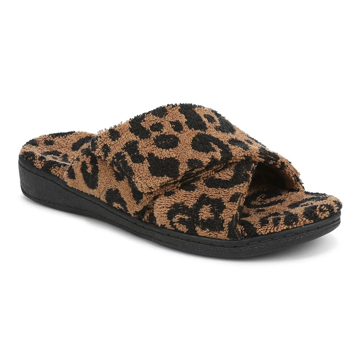 Vionic Women's Relax II Brown Leopard Terry