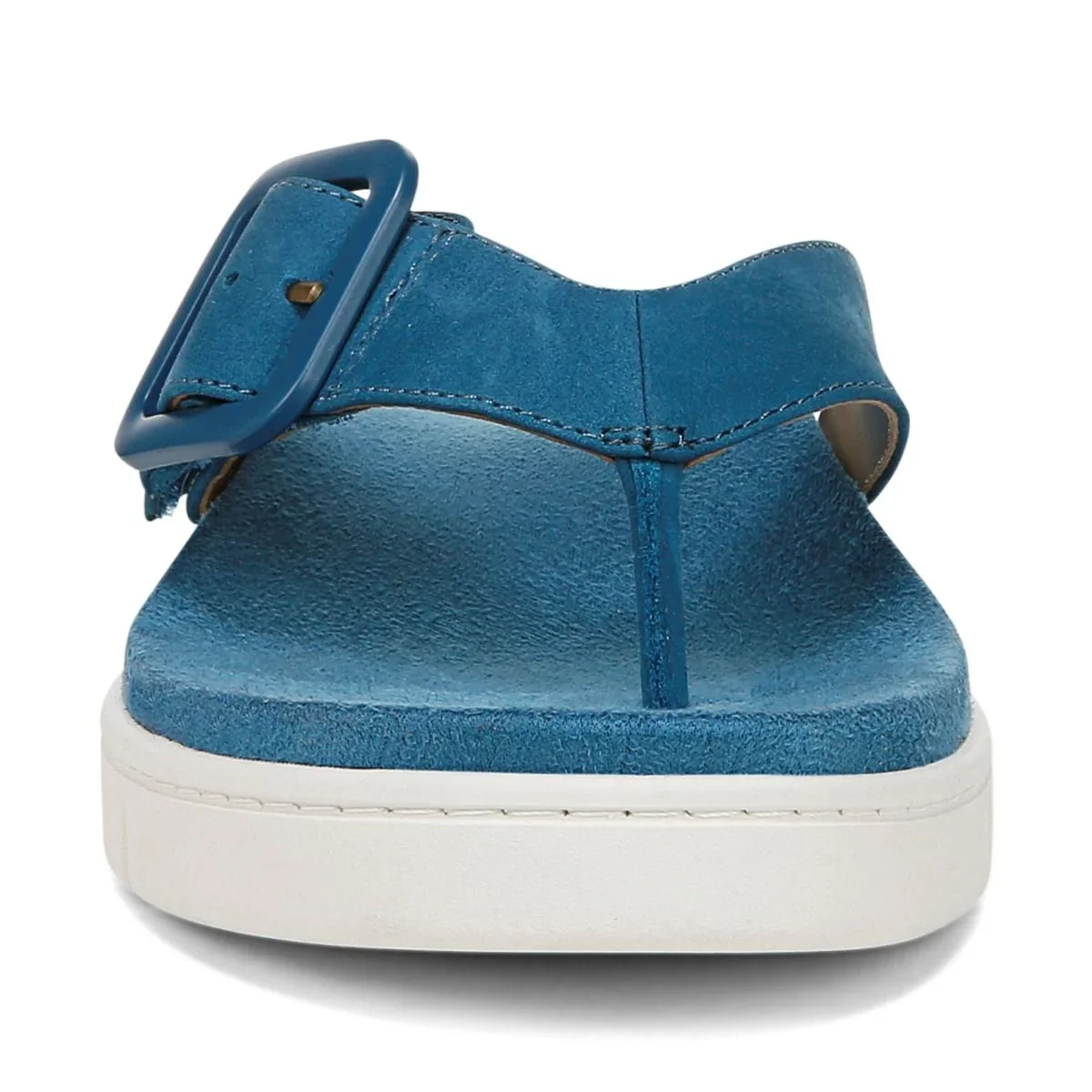 Vionic Women's Uptown Marin Toe Post Sandal Celestial Teal Nubuck - Image 2