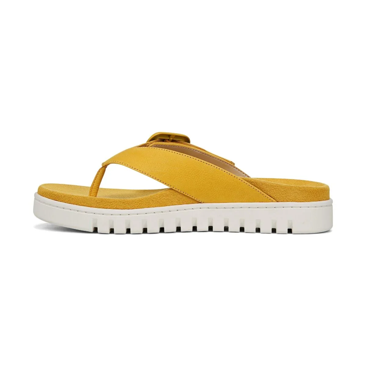 Vionic Women's Uptown Marine Toe Post Sandal Daffodil Nubuck - Image 3