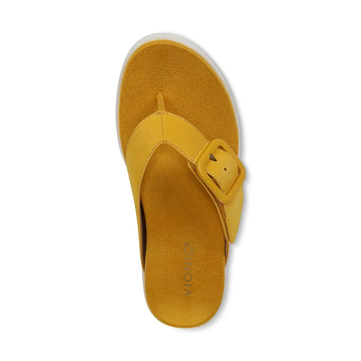 Vionic Women's Uptown Marine Toe Post Sandal Daffodil Nubuck - Image 5