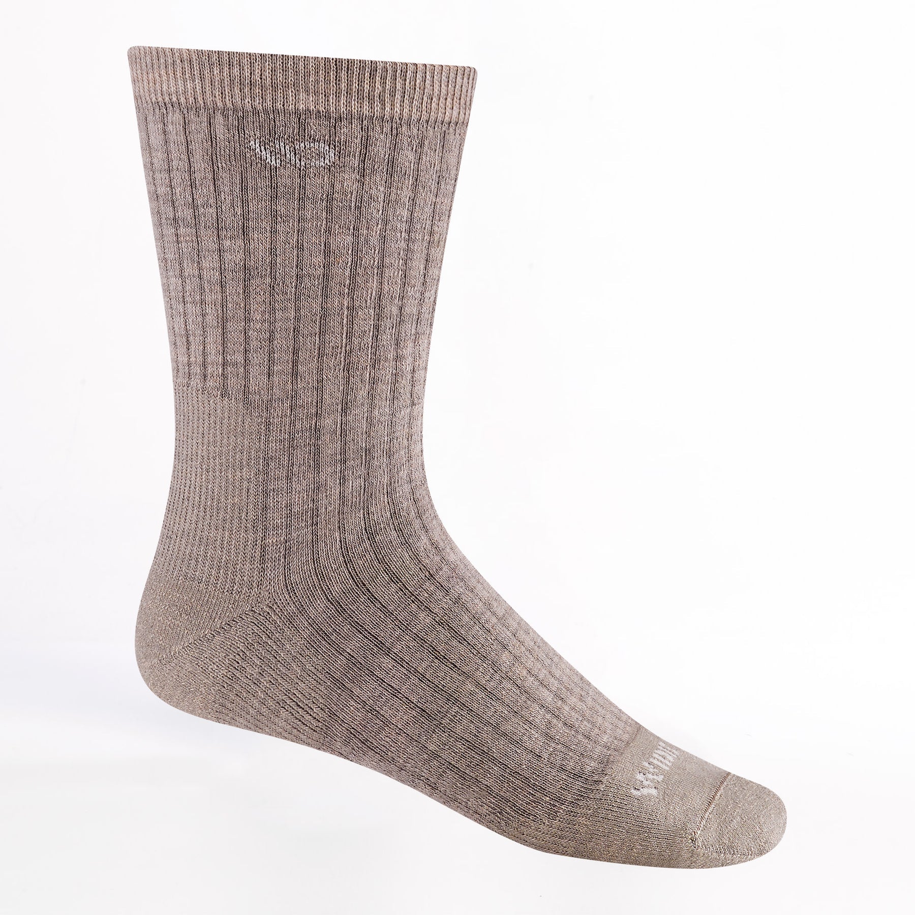 Wide Open Men's Solid Cushioned Micro Crew Socks Rye 9001