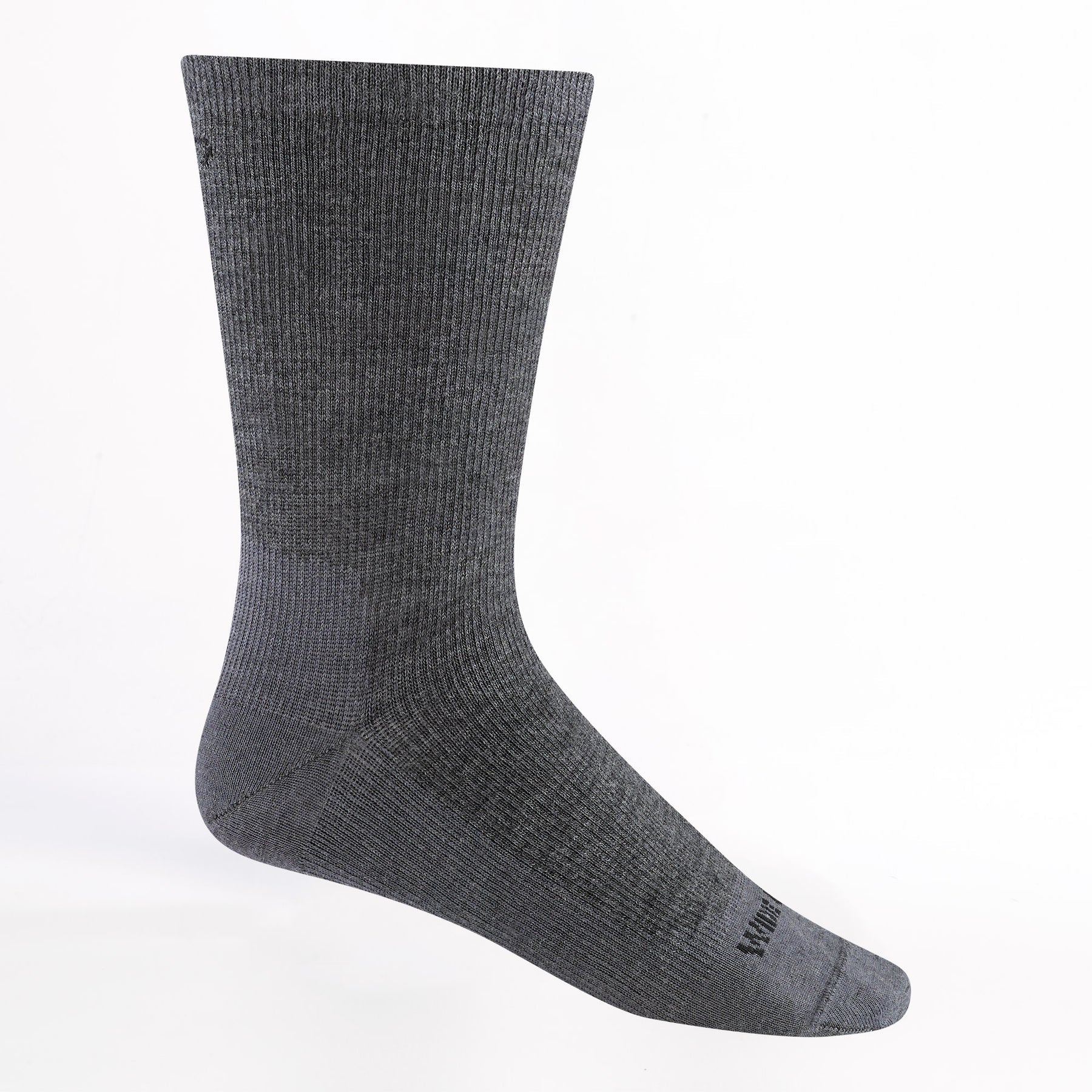 Wide Open Men's Solid Lightweight Crew Socks Gray 9012
