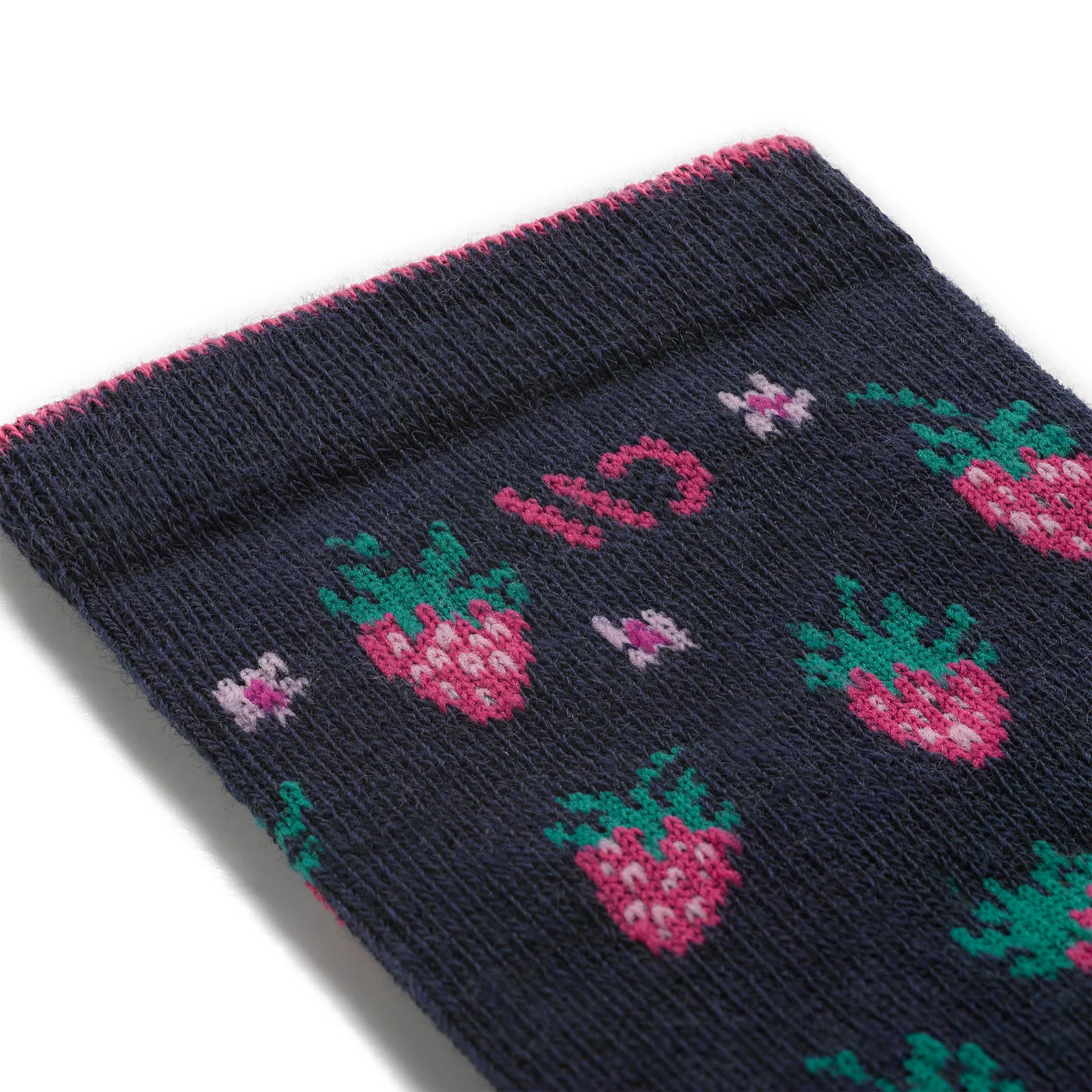 Wide Open Women's Strawberry Fields Cushioned Crew Socks Eclipse 9510 - Image 2